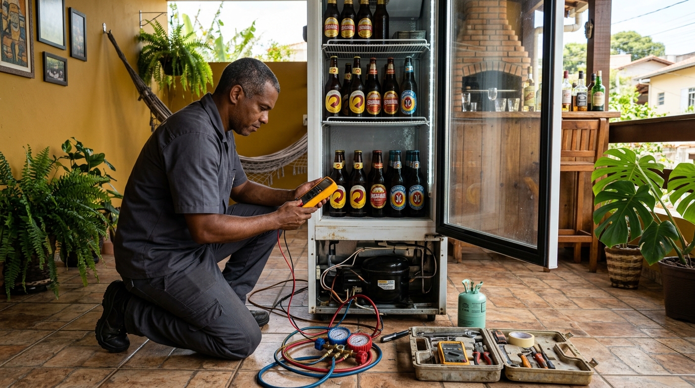 Manutenção da placa eletrônica de cervejeira em São José dos Campos‑SP